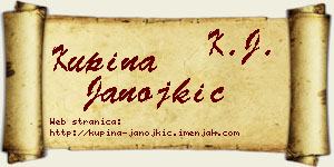 Kupina Janojkić vizit kartica
